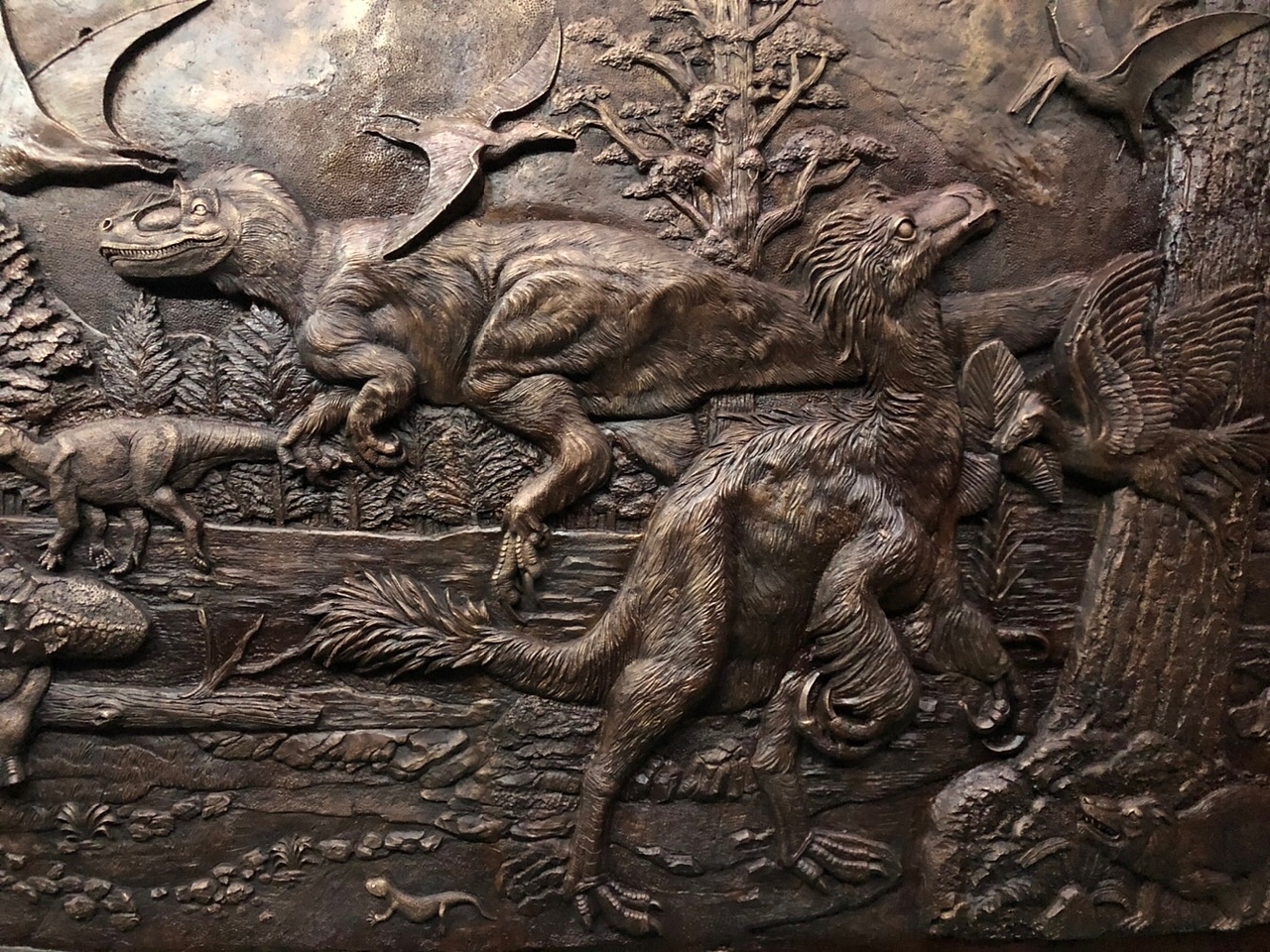 辽宁古生物博物馆热河生物群复原雕塑/青铜浮雕（图ZMjU2NDMyMDYw） - 雕塑 - 站酷设计师雕心塑骨原创素材 - 站酷ZCOOL