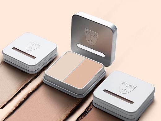 双色粉底遮瑕膏