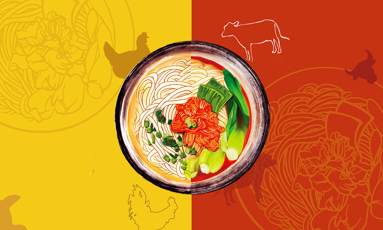 绵阳米线插画包装设计（图ZMjI1NDQwMDky） - 包装 - 站酷设计师仼笑笑xx原创素材 - 站酷ZCOOL