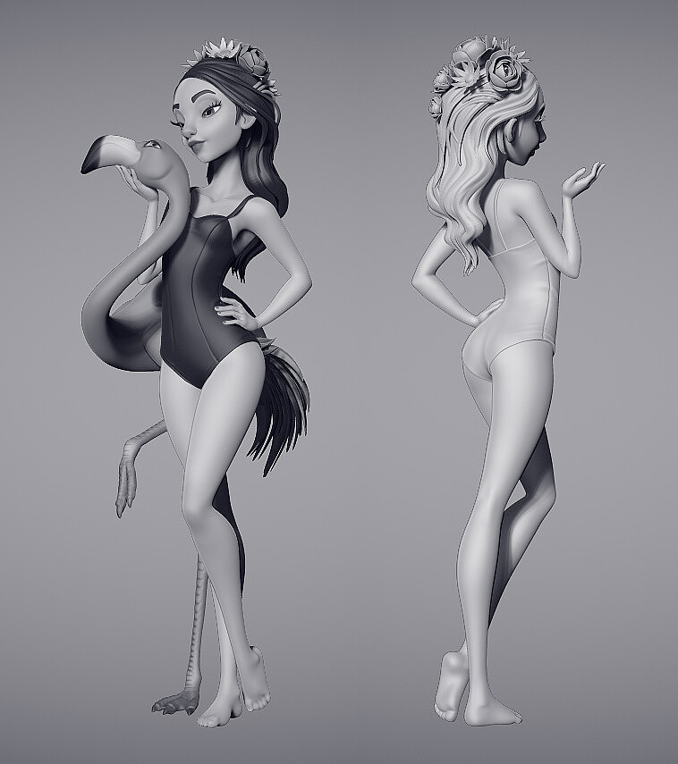 28欧美-迪士尼-女-夸张手办（图ZMjU2OTc0ODUy） - 商业插画 - 站酷设计师大熊猫beii原创素材 - 站酷ZCOOL