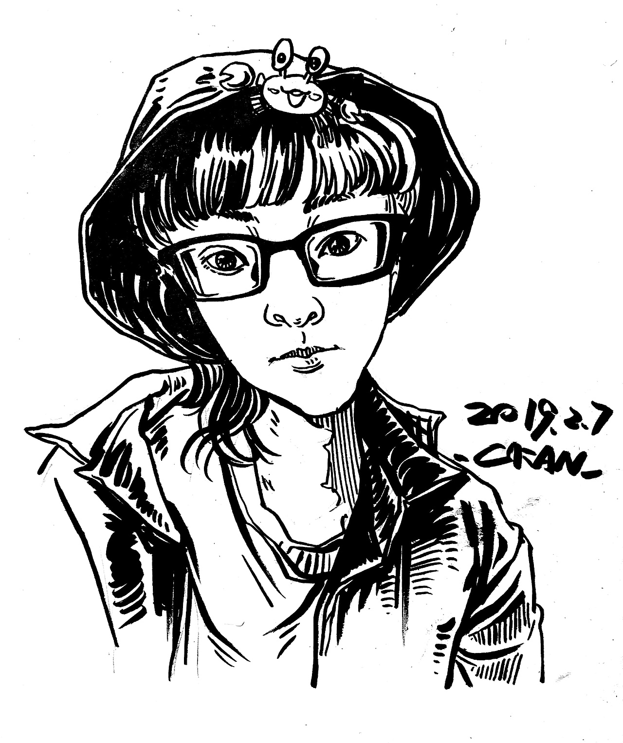 秀丽笔头像（图ZMTQzOTc5OTYw） - 创作习作 - 站酷设计师CKAN程阿砍原创素材 - 站酷ZCOOL