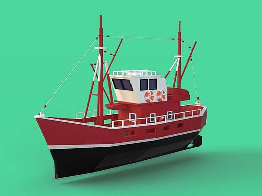 LOW POLY 渔船