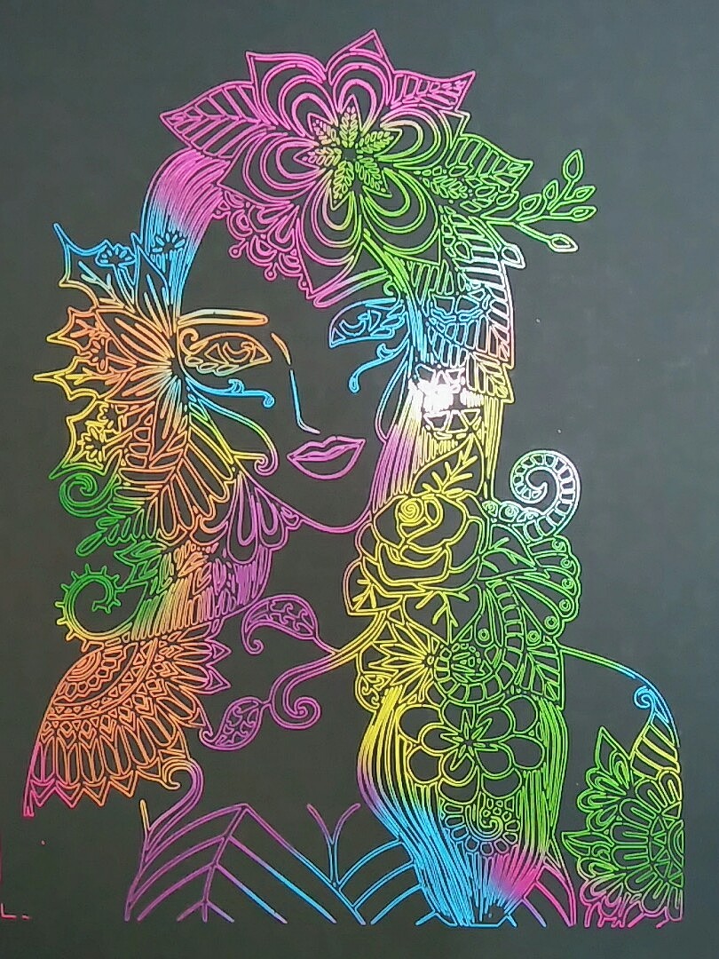 陆续上传我三年来的刮画作品