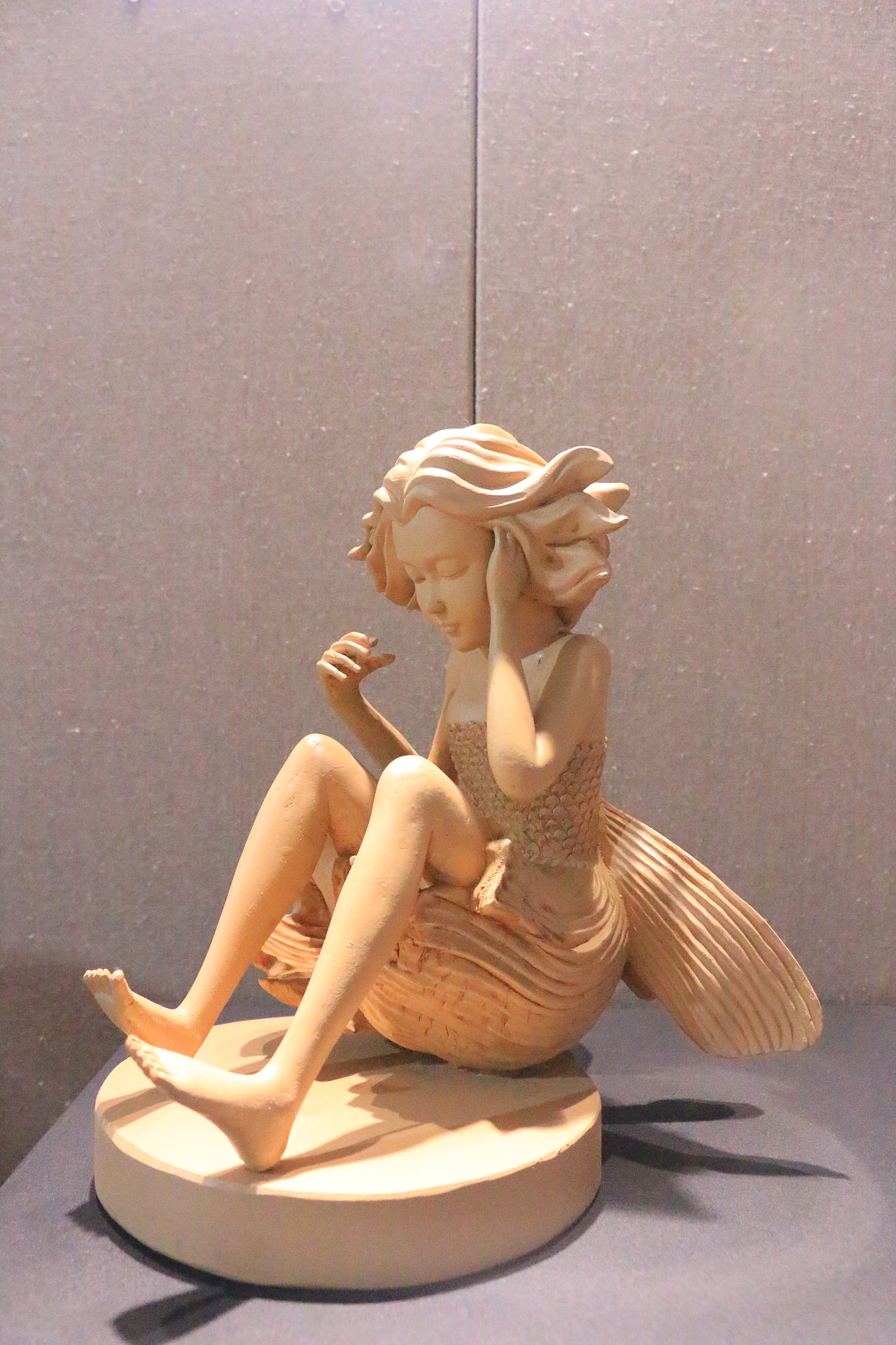 木雕 少女 鱼 刺猬 小鹿