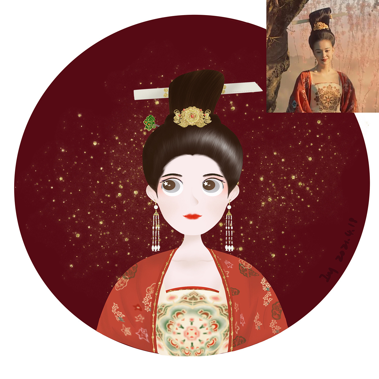妖猫传杨贵妃半身头像
