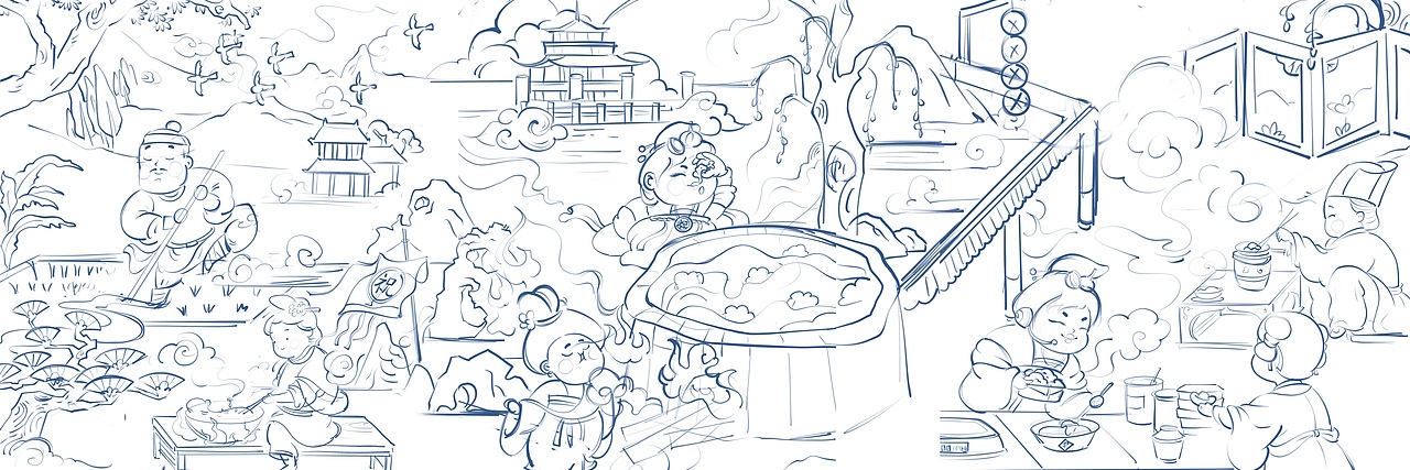 【炸鸡包装】制作流程插画（图ZMjg0NDM0ODI0） - 商业插画 - 站酷设计师花花MAX原创素材 - 站酷ZCOOL