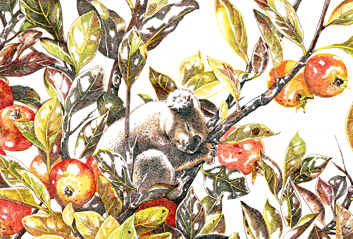 秋-沉醉 Autumn Drunk 120x90cm 布面丙烯 acrylic ink on ca（图ZNTY0NDE2ODA=） - 绘画 - 站酷设计师赵娜Artist原创素材 - 站酷ZCOOL