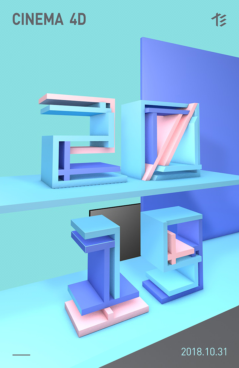 C4D 临摹数字作品（图ZMTMzNTc0NzI4） - 其他三维 - 站酷设计师地主家的傻儿子J原创素材 - 站酷ZCOOL