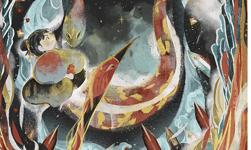 李白诗插画（图ZMjM5NDAxNjA4） - 艺术插画 - 站酷设计师XUESTUDIO原创素材 - 站酷ZCOOL