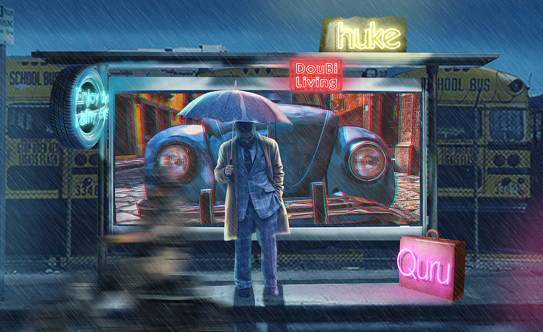 下雨公交海报（图ZMTM2MTg0MDg0） - 海报 - 站酷设计师泰莎法米加原创素材 - 站酷ZCOOL