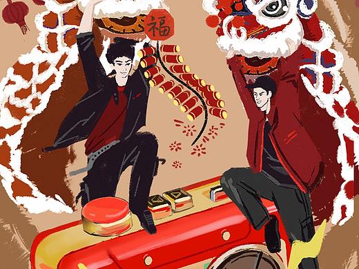 2019除夕海报（个人主页-ZNDI4OTg5NDg=） - 海报 - 站酷设计师QUQU酱原创素材 - 站酷ZCOOL