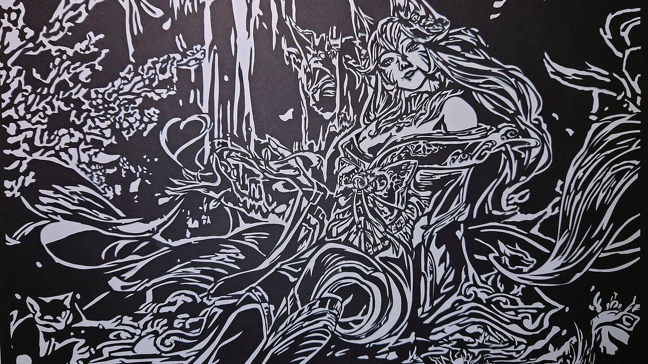 【英雄联盟剪纸】灵魂莲华 阿狸（图ZMjc5MzI1Mjcy） - 其他手工艺 - 站酷设计师易影轩原创素材 - 站酷ZCOOL