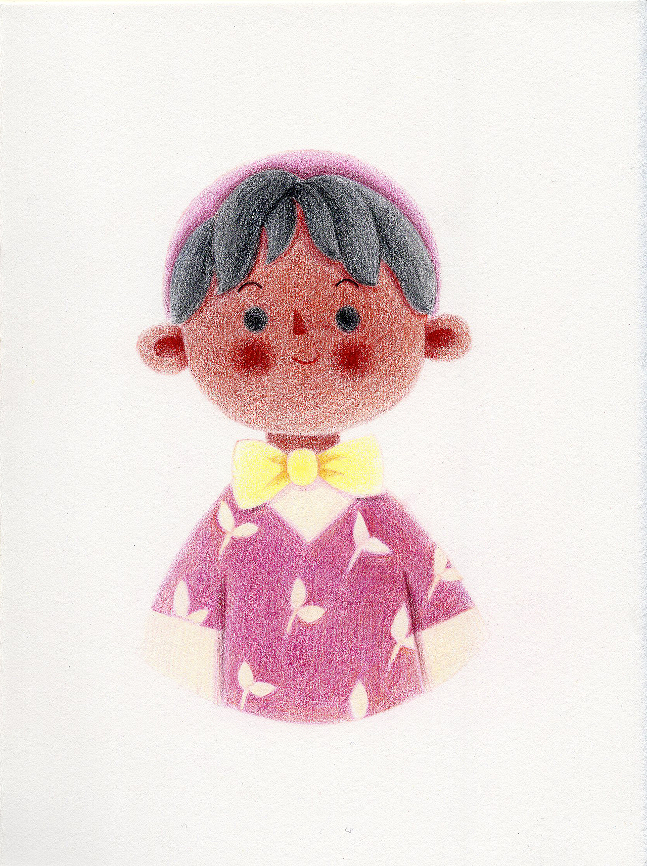 彩铅人物半身|插画|儿童插画|在下瓜3岁_临摹作品-站酷zcool