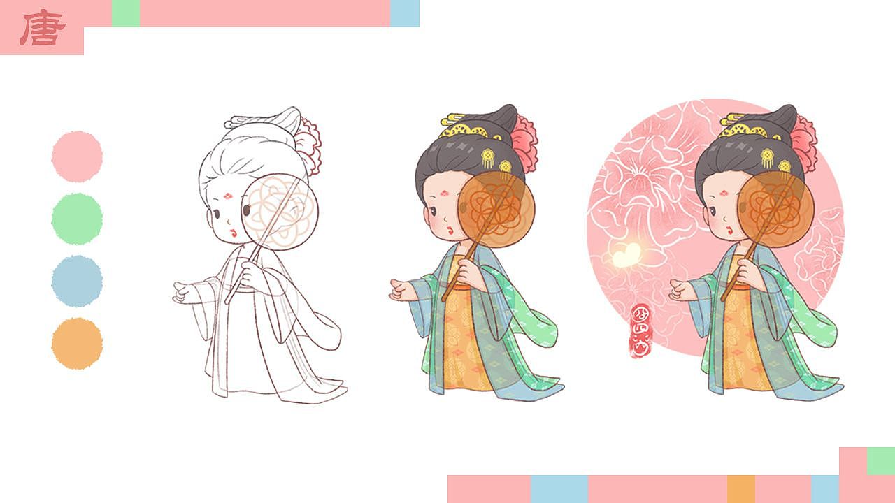 插画创作练习 / 汉服少女（图ZMzI1Nzg5MjAw） - 创作习作 - 站酷设计师囧四口原创素材 - 站酷ZCOOL