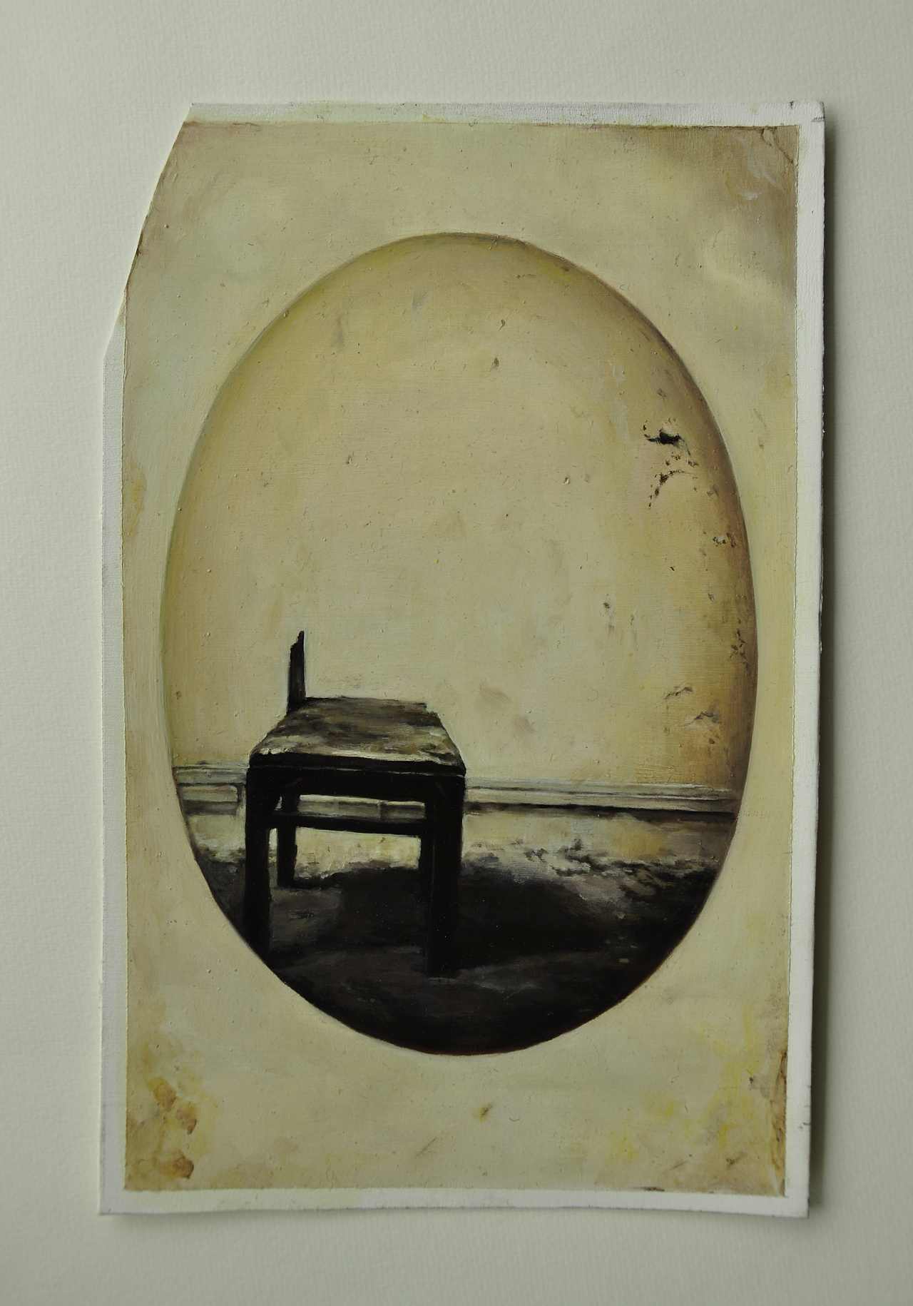 《椅》系列 纸本油画   24x18cm 2015年