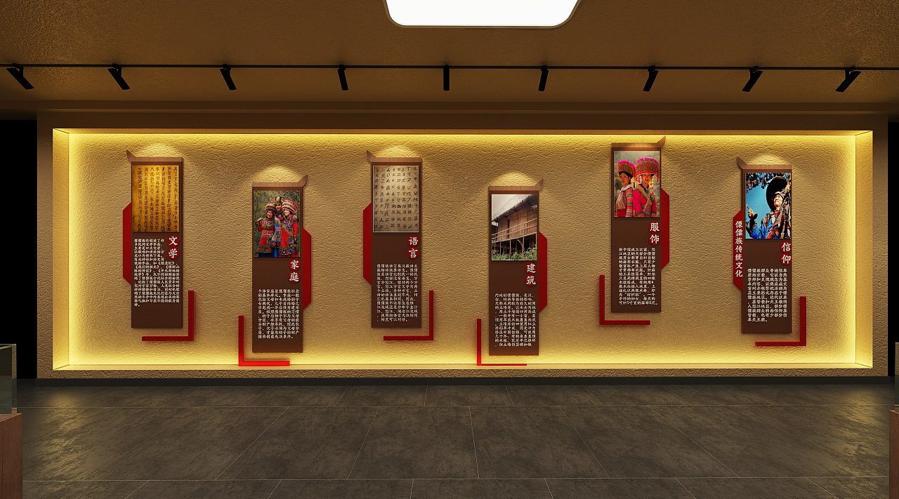 傈僳族村史室 效果图设计 展厅设计 - 原创作品 - 站酷(zcool)