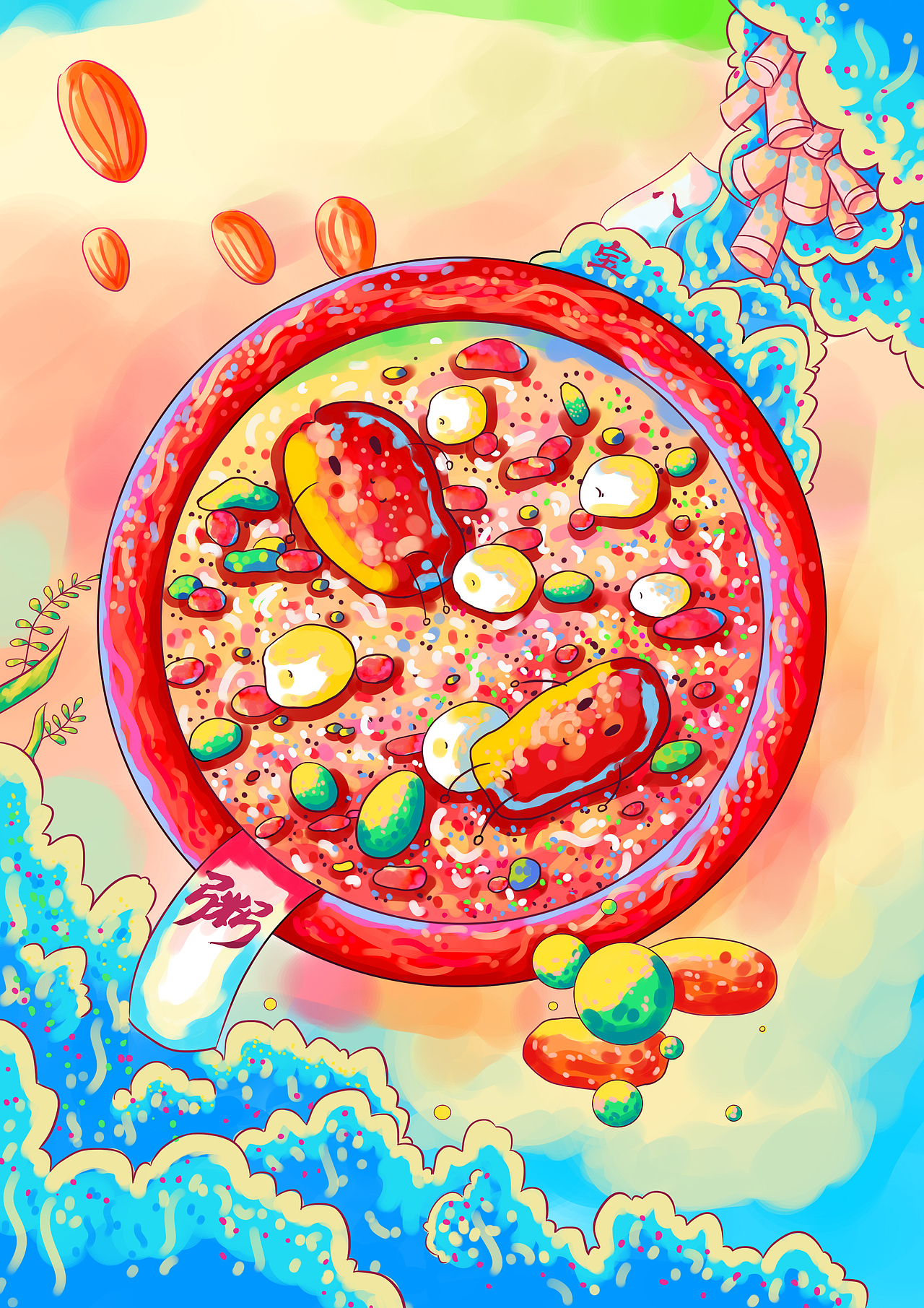 传统节日插画（图ZMjUxOTA1NTEy） - 创作习作 - 站酷设计师爱画画的小胖子原创素材 - 站酷ZCOOL