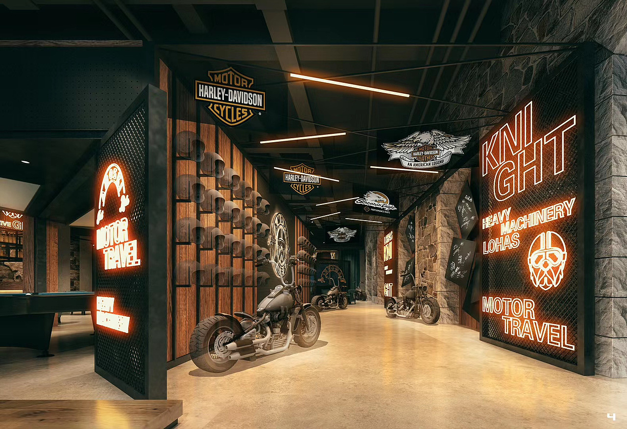 哈雷摩托车体验店改造