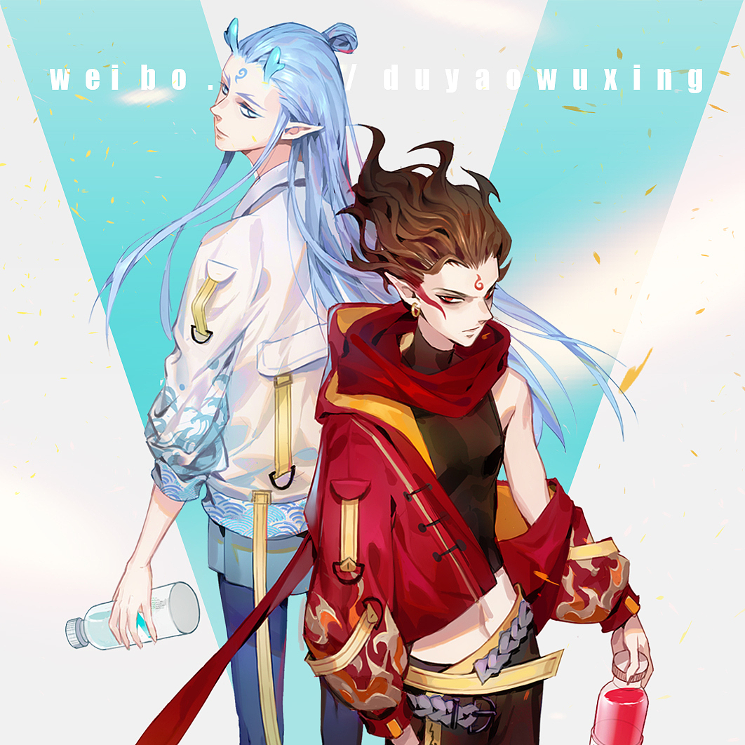 维他命水X哪吒（图ZMTcwOTUwMDIw） - 商业插画 - 站酷设计师毒药无形原创素材 - 站酷ZCOOL