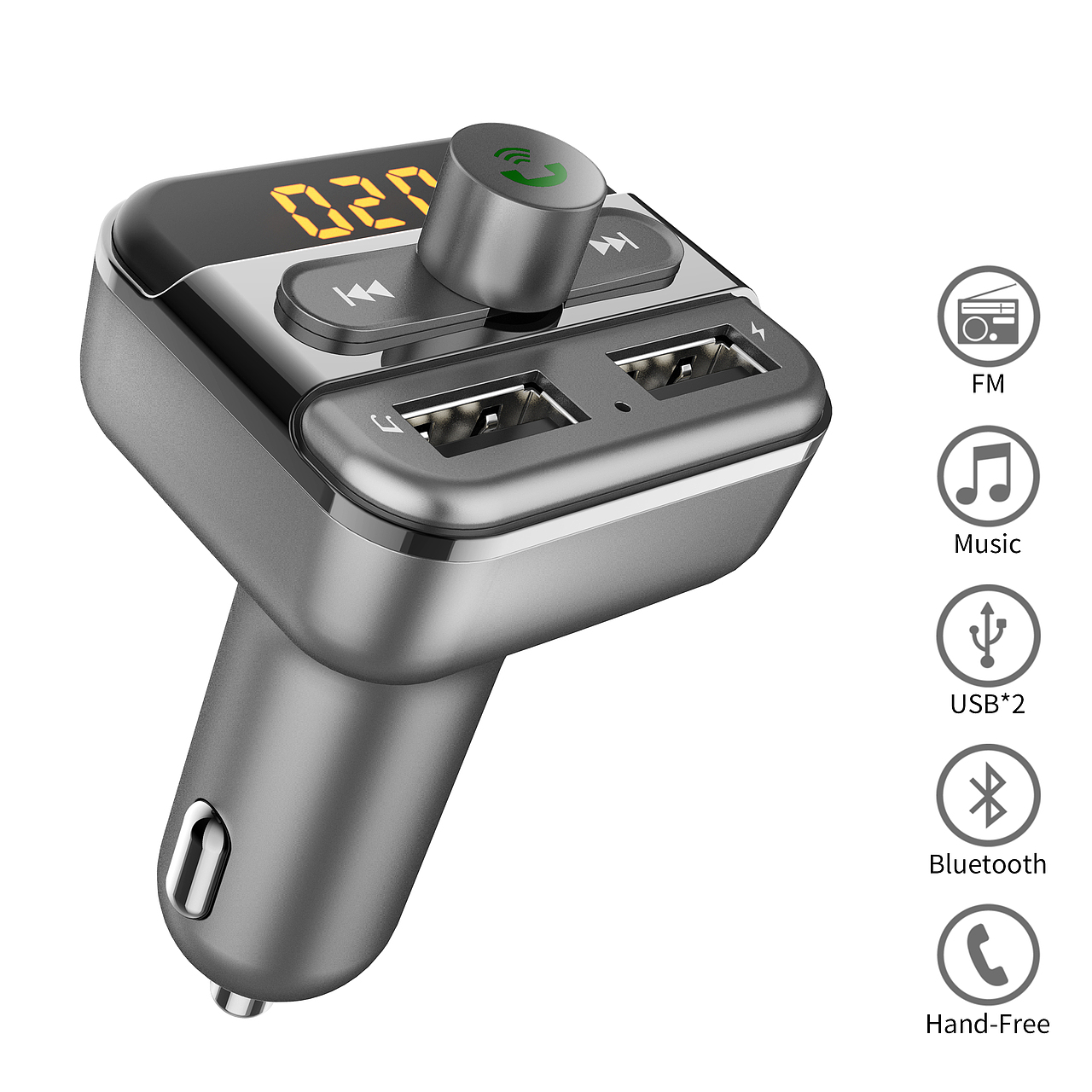 蓝牙车充 建模渲染（图ZOTExOTI3MzY=） - 电子产品 - 站酷设计师yehailin1212原创素材 - 站酷ZCOOL