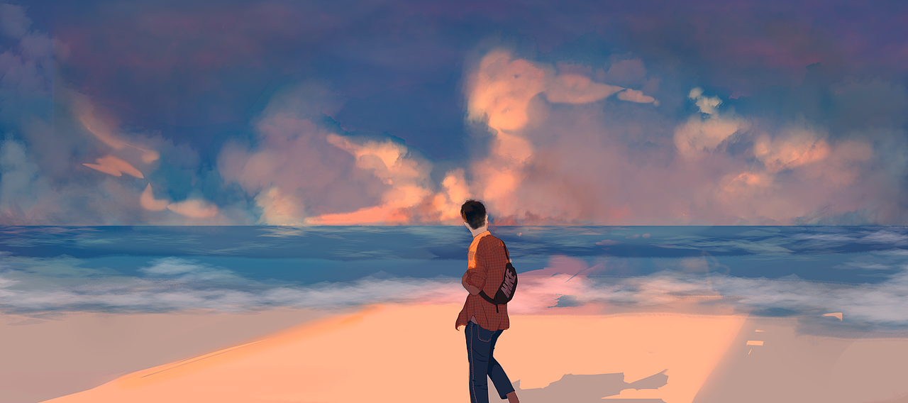 华为全球主题设计大赛 创意壁纸——《去海边》（图ZMjA5OTI2ODI4） - 闪屏/壁纸 - 站酷设计师南吕一十七原创素材 - 站酷ZCOOL