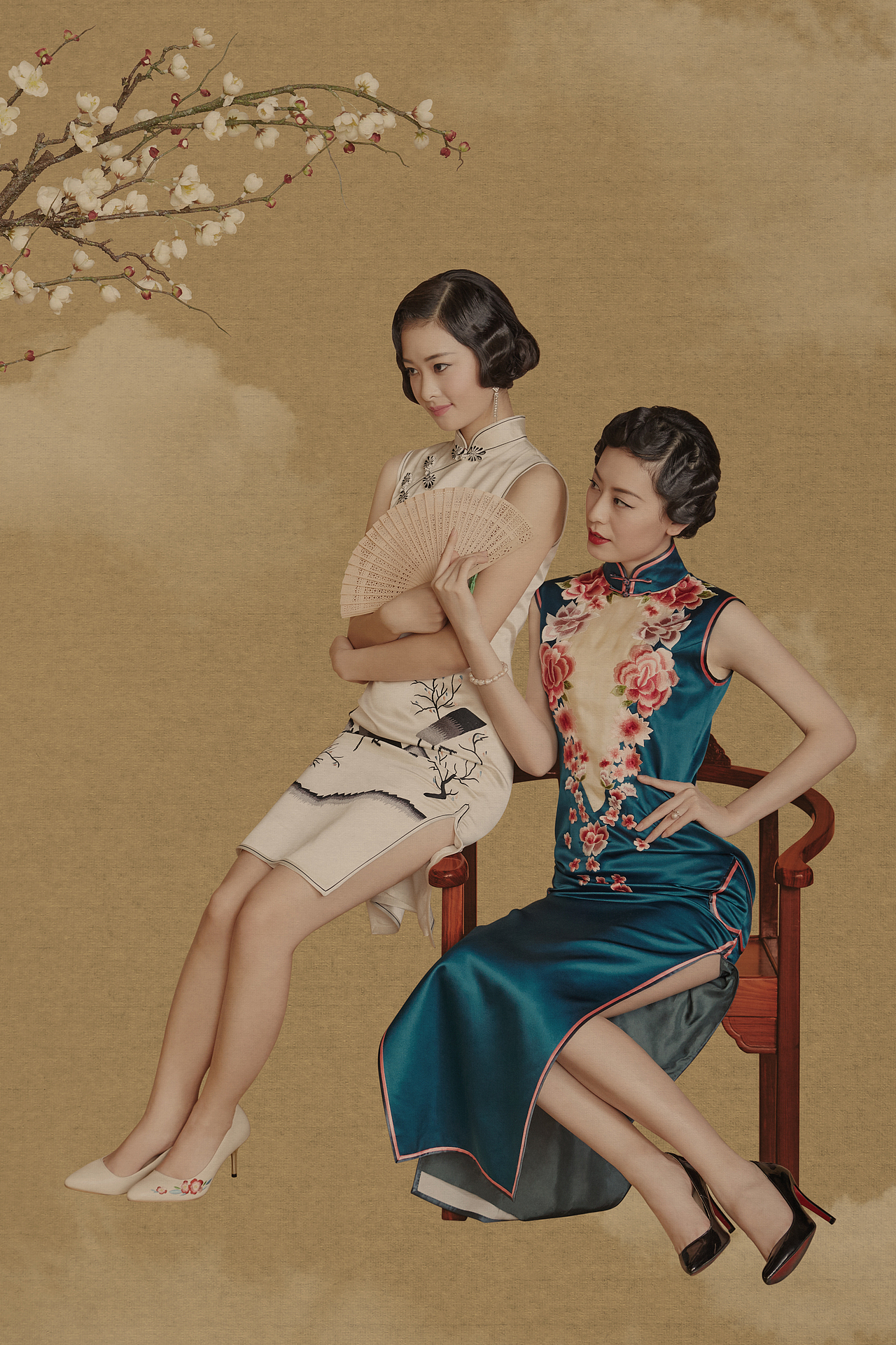 服装拍摄-某品牌旗袍礼服-中国风-新文人画摄影（第二弹）