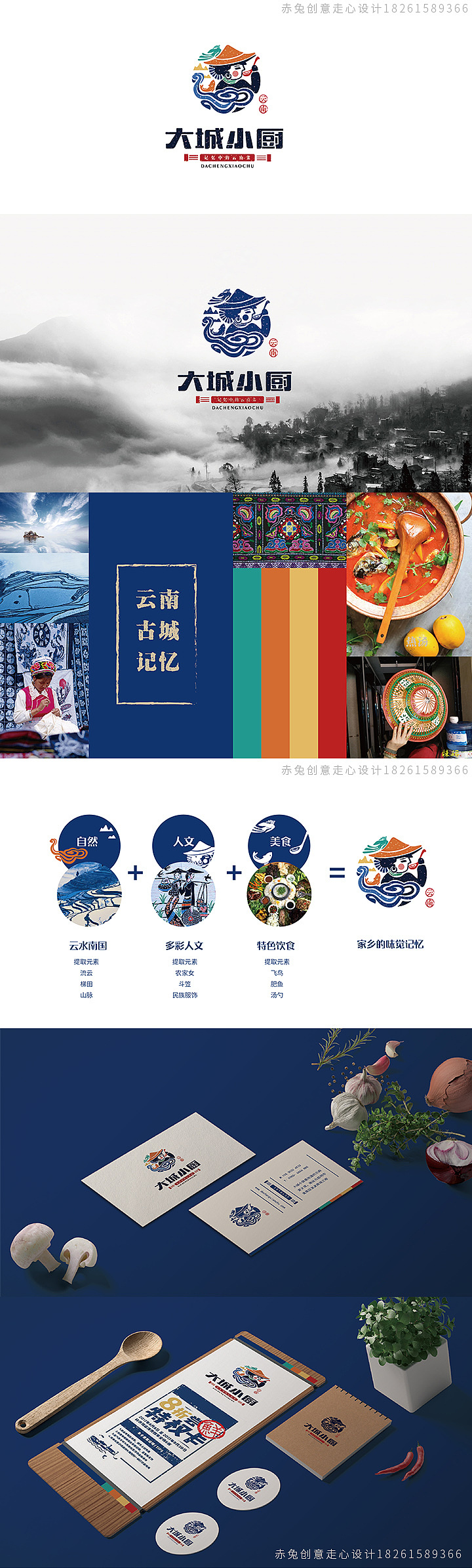 云南菜标志品牌设计民族风