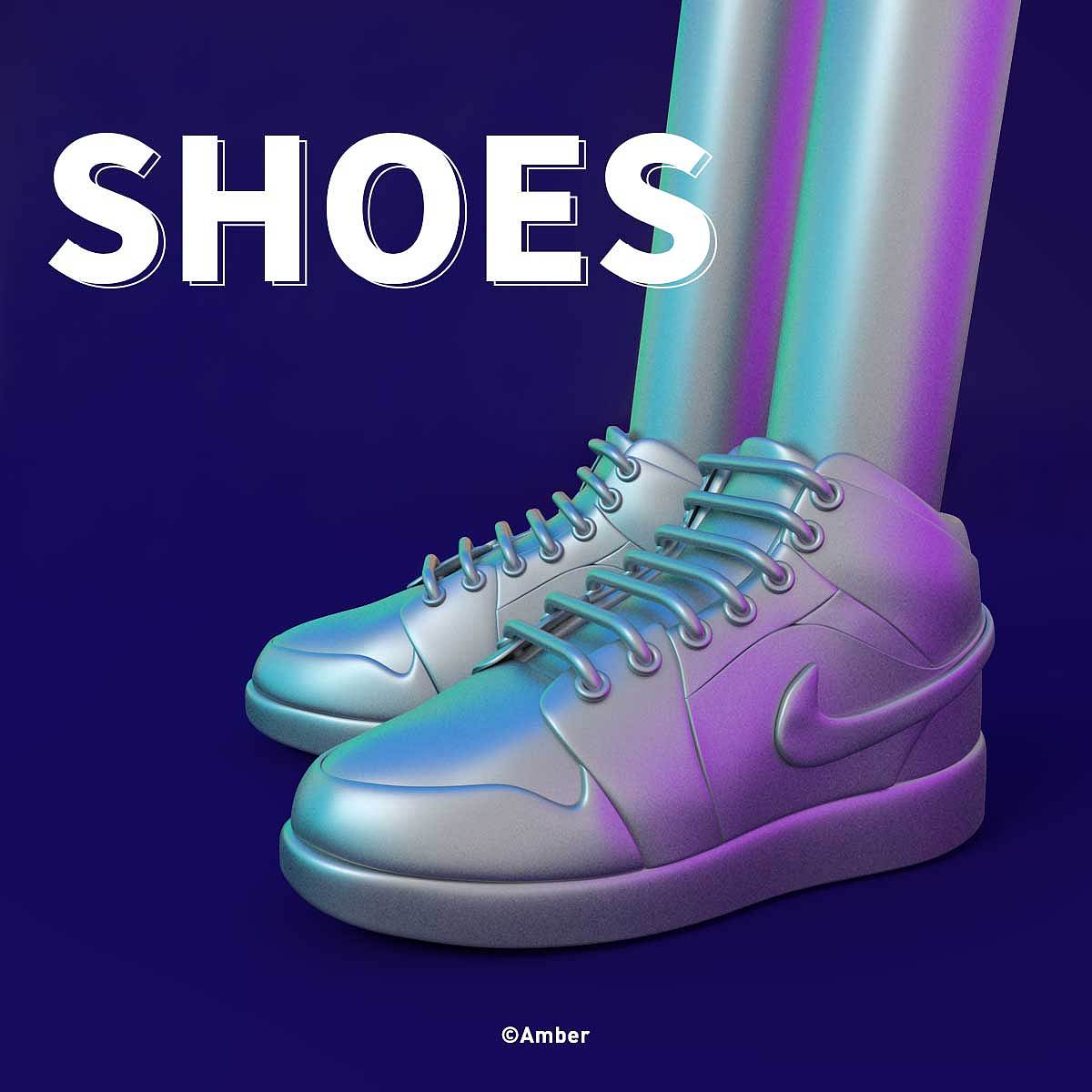 鞋子建模（图ZMjM1NTEwNzky） - 产品 - 站酷设计师啊胖虎原创素材 - 站酷ZCOOL