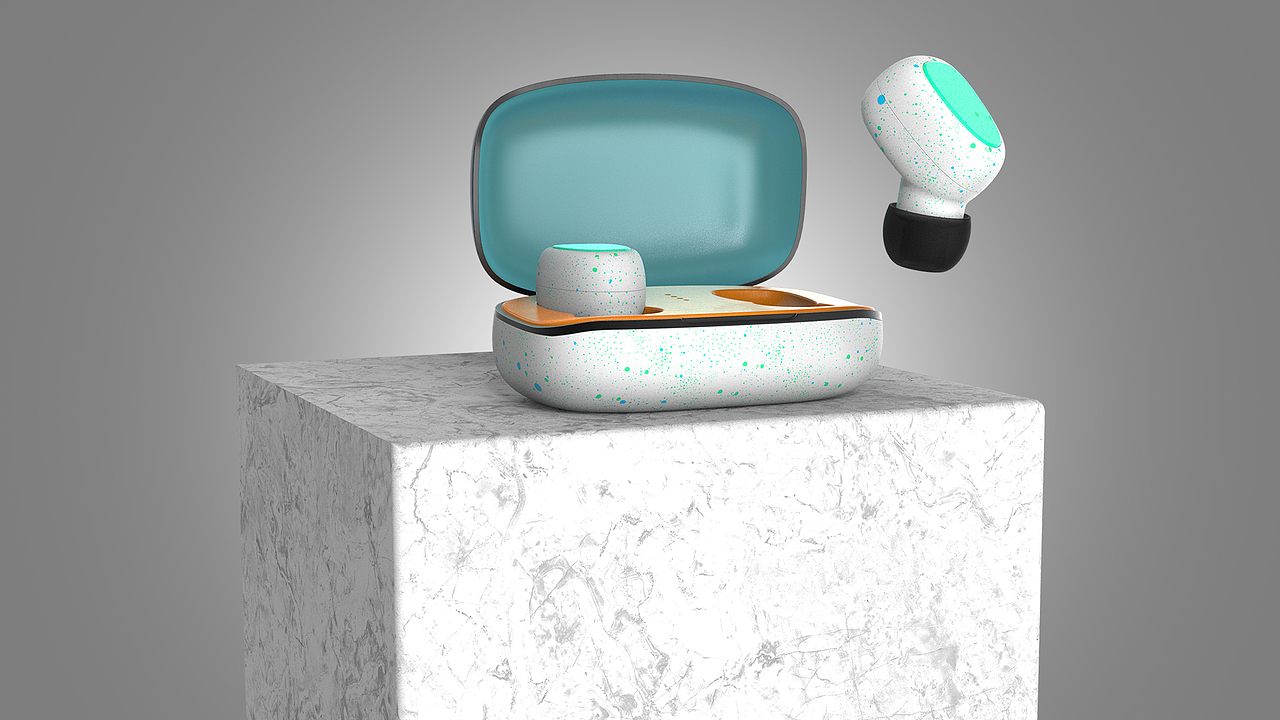 TWS蓝牙耳机犀牛rhino建模keyshot渲染（图ZMjI0NTE1ODE2） - 电子产品 - 站酷设计师小薛哈哈原创素材 - 站酷ZCOOL