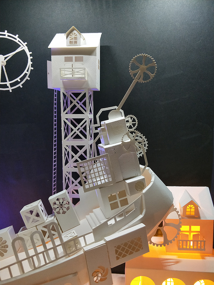 拉普特星球 纸雕模型