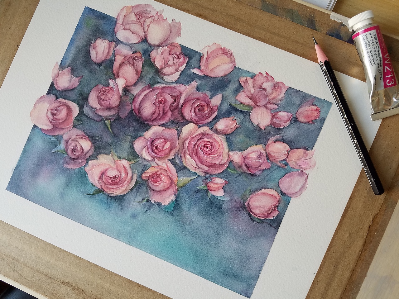 玫瑰花|纯艺术|绘画|豌豆画夹_原创作品-站酷zcool