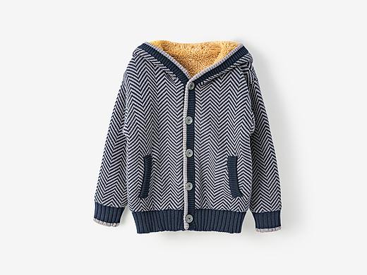 厚绒毛波纹连帽毛衣外套拍摄裤子服装摄影平铺挂拍