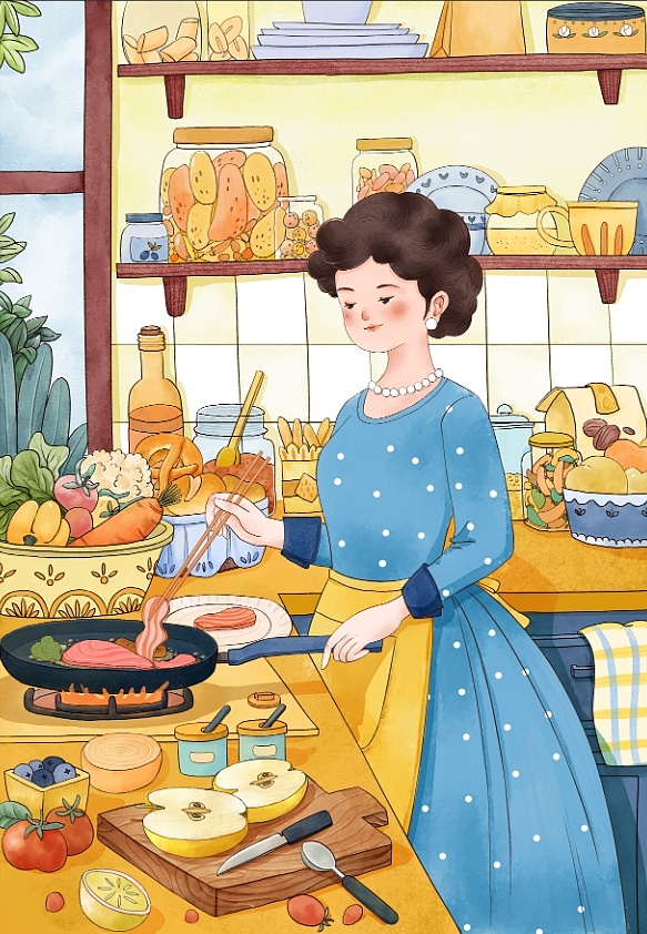 烹饪|插画|创作习作|qingniao插画师 - 原创作品 - 站酷 (zcool)