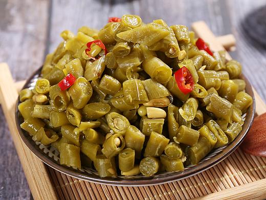 酸豆角豇豆长豆角酱菜咸菜拍摄
