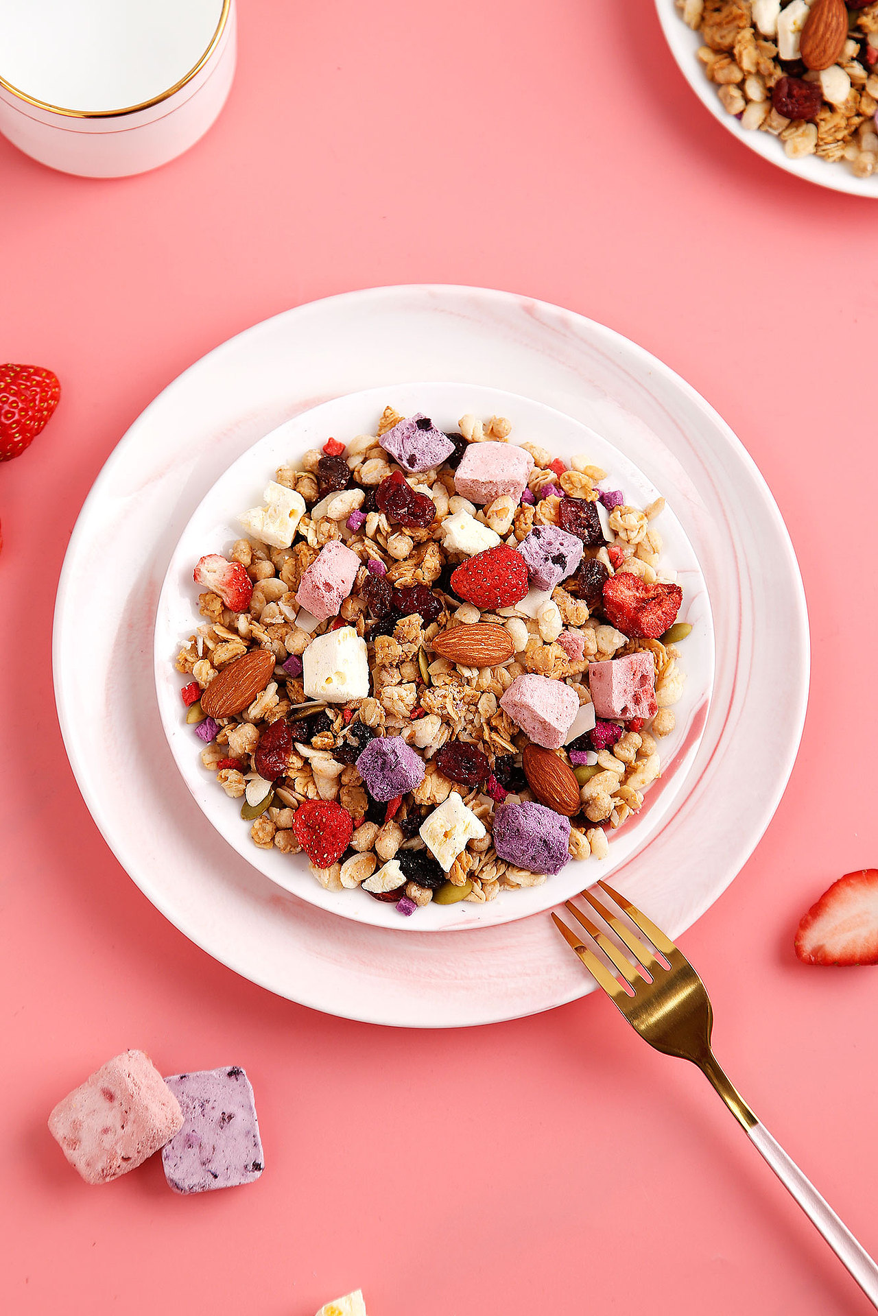 坚果麦片美食拍摄