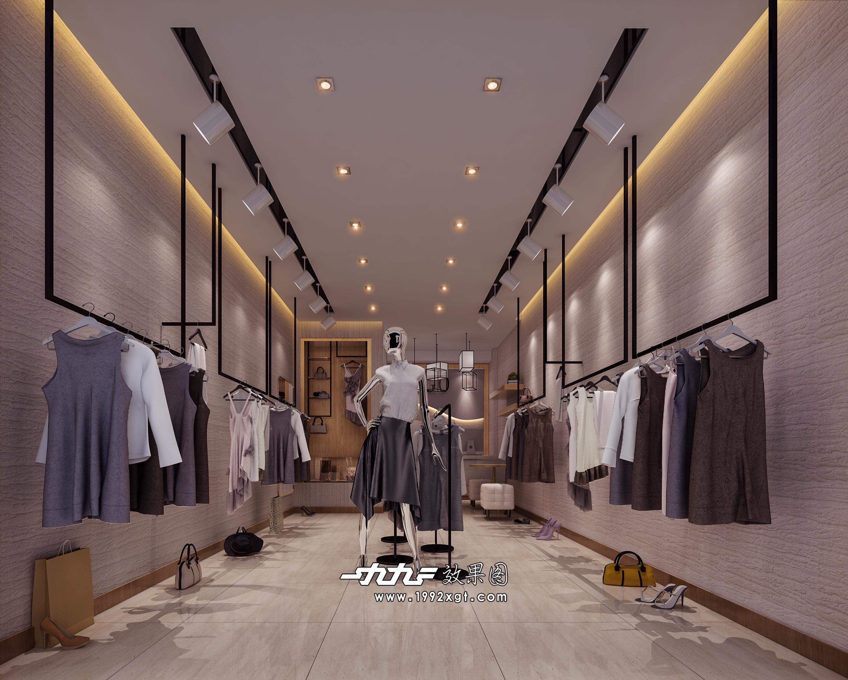 1992效果图~工装服装店