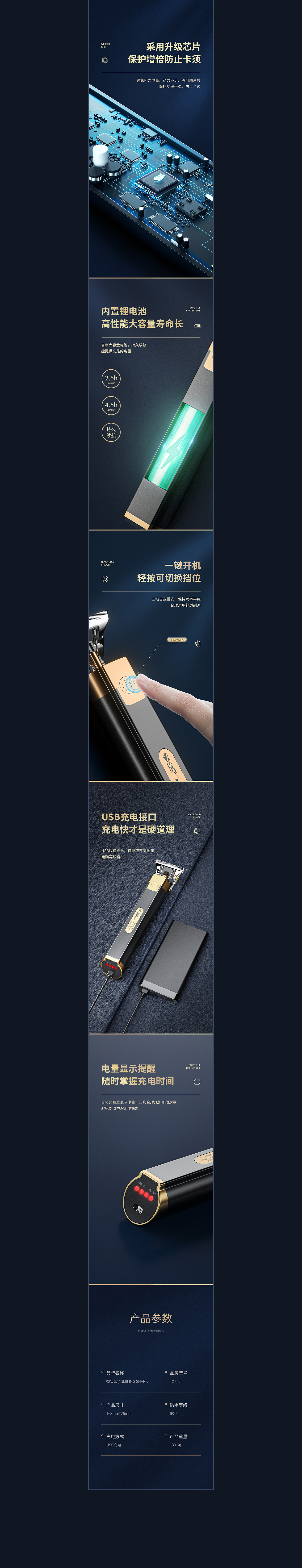 剃须刀 详情页×3