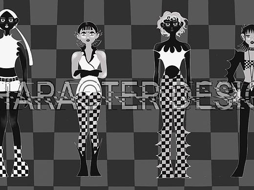 【角色设计】黑白格