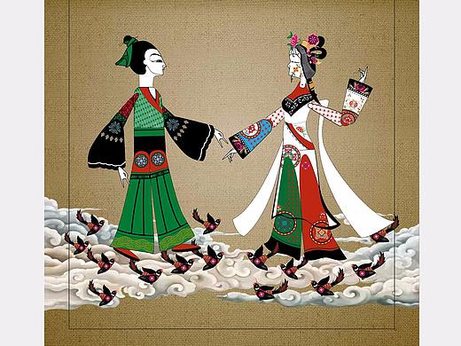 七夕H5插画创作