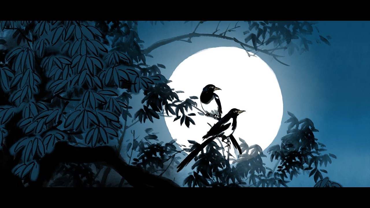 古诗动画西江月夜行黄沙道中中国风水墨动画