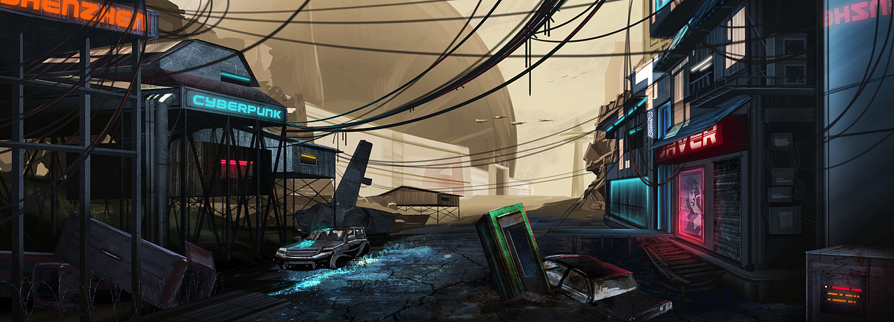 赛博朋克/废土（图ZMjU5NjM4MjU2） - 概念设定 - 站酷设计师龙卷LONGJUAN原创素材 - 站酷ZCOOL