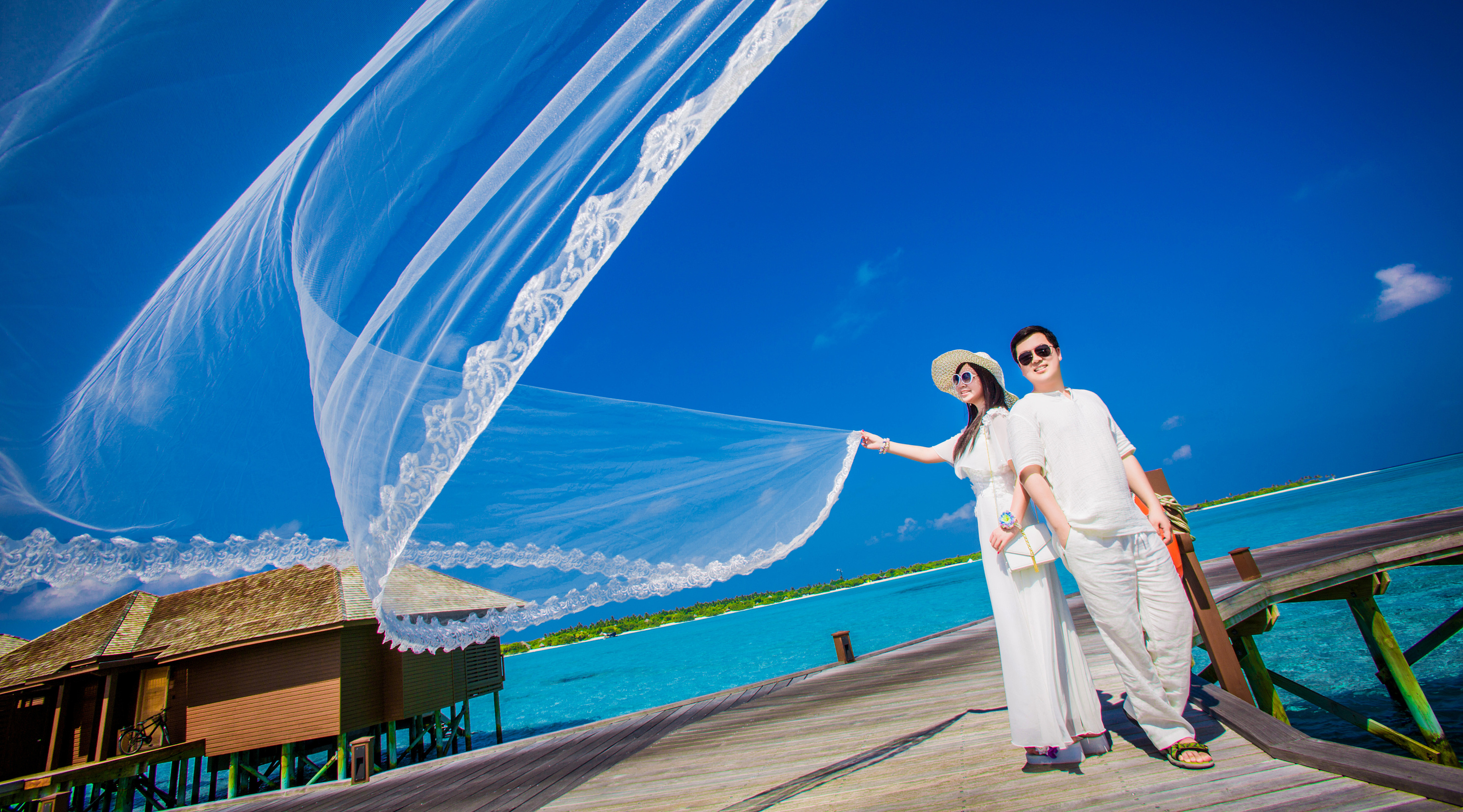 北京印相星空视觉艺术神仙珊瑚岛集体婚礼套餐结婚照艺术写真