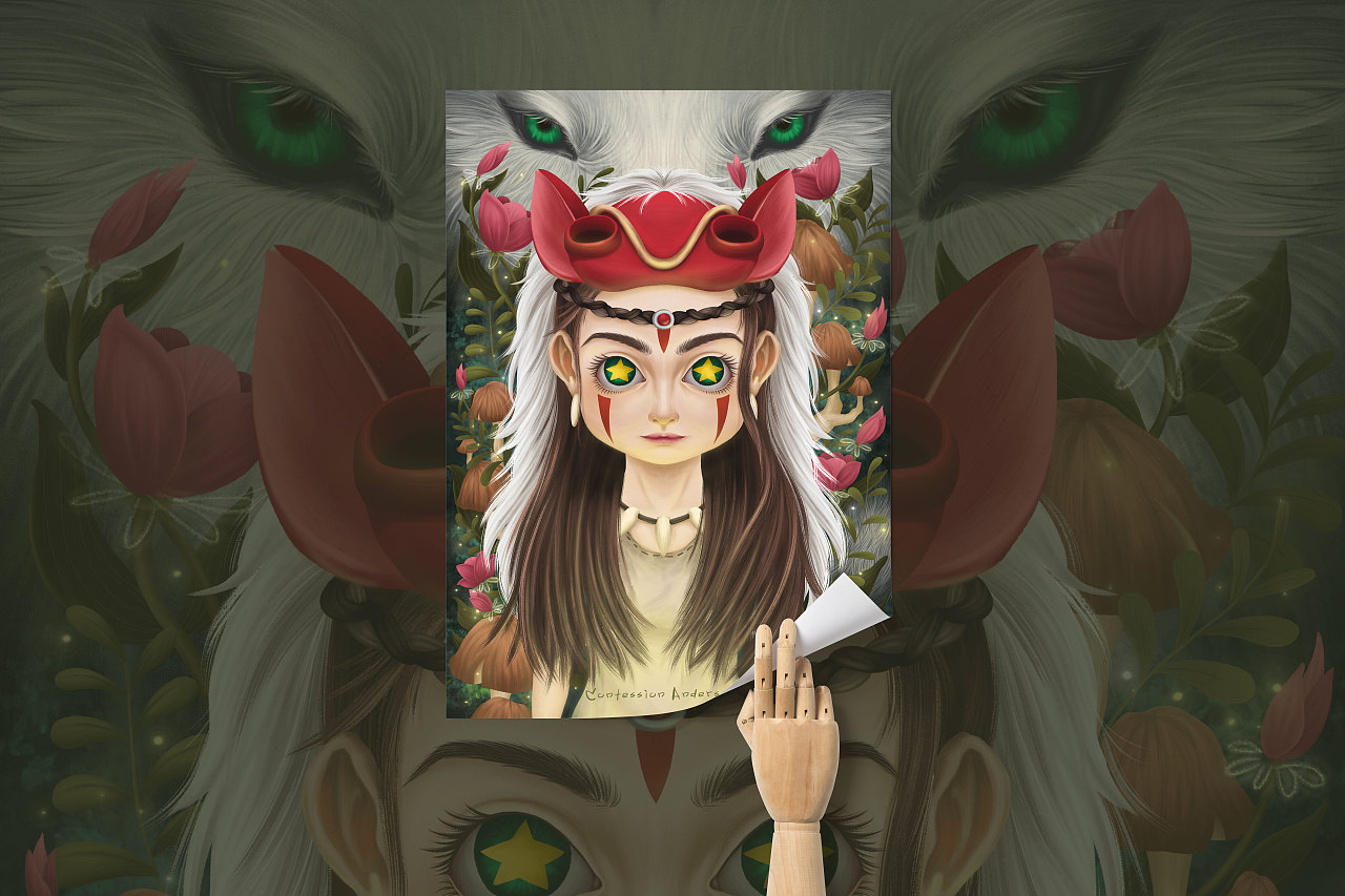 幽灵公主 | 童话主题插画（图ZMjQ0MzE1MTUy） - 儿童插画 - 站酷设计师告白安徒生原创素材 - 站酷ZCOOL