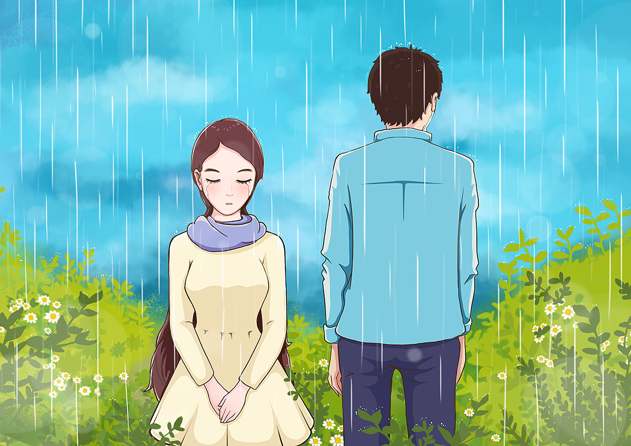 遇见：情侣纪念插画（图ZODExMjI1ODg=） - 艺术插画 - 站酷设计师zhaoxiaocai原创素材 - 站酷ZCOOL