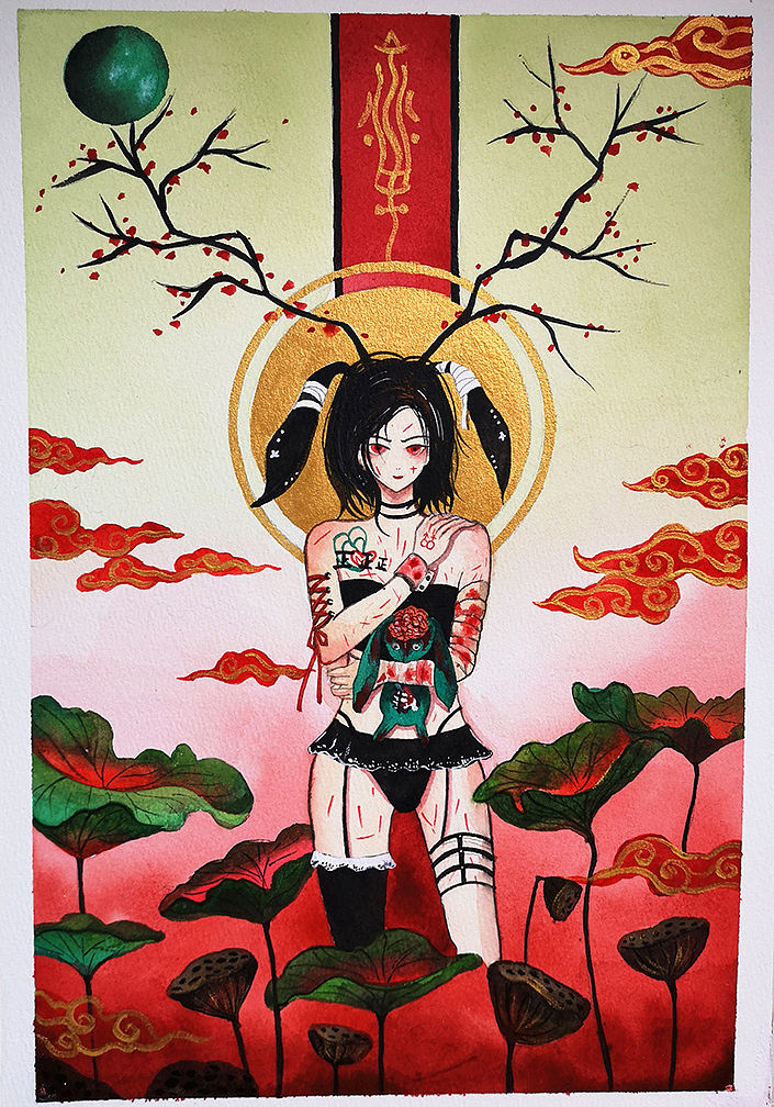 痛我所痛（图ZMTgxODM0Mzky） - 绘画 - 站酷设计师甜桃haiyi原创素材 - 站酷ZCOOL