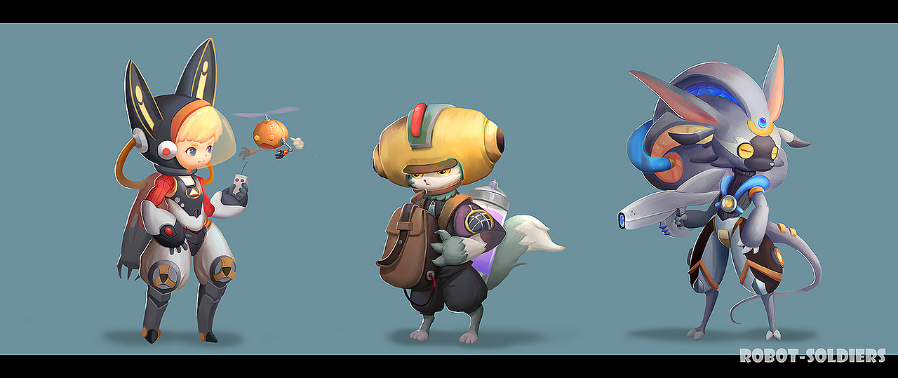 q版人设|插画|游戏原画|hebils_原创作品-站酷zcool