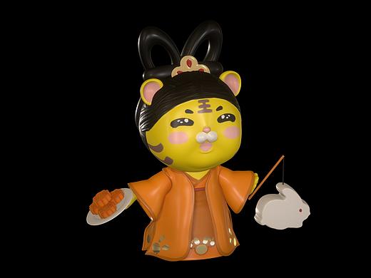 3D国风潮玩小虎盲盒2件