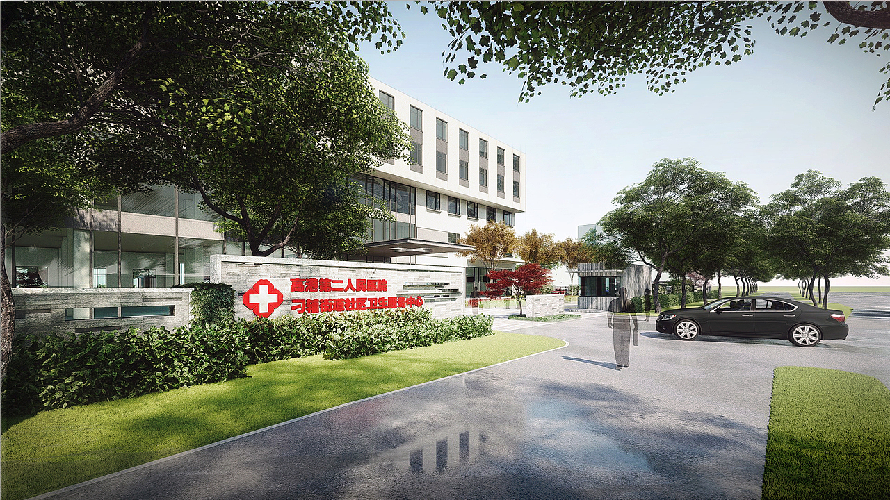 医院景观方案效果图表现lumion