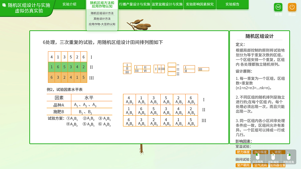 随机区组虚拟仿真实验
