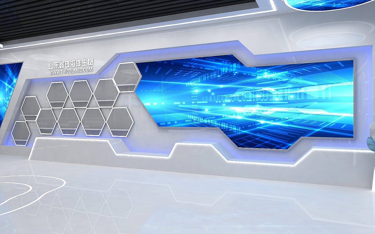 鑫珂生物科技专研展厅展示设计3d效果图